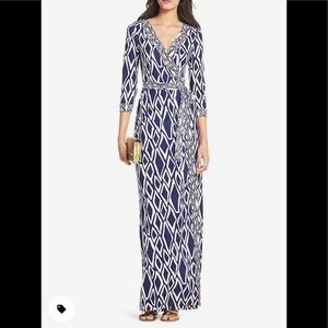 Diane Von Furstenberg Long Silk Jersey Wrap Dress